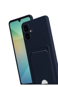 Samsung Galaxy A07 4G Kelvin Kartvizitli Silikon - Lacivert