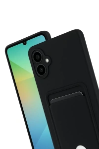 Samsung Galaxy A07 4G Kelvin Kartvizitli Silikon - Siyah