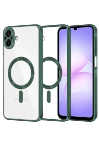 Samsung Galaxy A07 4G Kross Magneticsafe Kapak - Koyu Yeşil