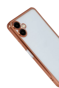 Samsung Galaxy A07 4G Lensli Silikon - Çöl Titanyum