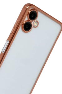 Samsung Galaxy A07 4G Lensli Silikon - Çöl Titanyum