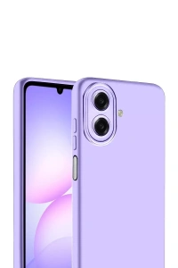 Samsung Galaxy A07 4G Nano içi Kadife Silikon - Lila