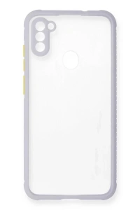 Samsung Galaxy A11 Kılıf Miami Şeffaf Silikon - Lila