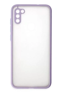 Samsung Galaxy A11 Kılıf Montreal Silikon Kapak - Mor