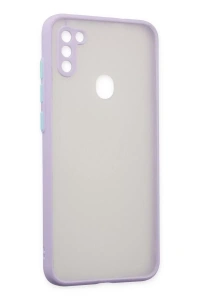 Samsung Galaxy A11 Kılıf Montreal Silikon Kapak - Mor