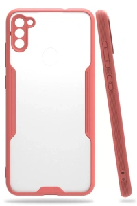 Samsung Galaxy A11 Kılıf Platin Silikon - Pembe