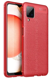 Samsung Galaxy A12 Kılıf Auto Focus Kapak - Kırmızı
