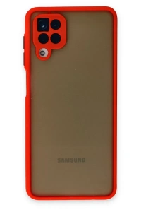 Samsung Galaxy A12 Kılıf Montreal Silikon Kapak - Kırmızı