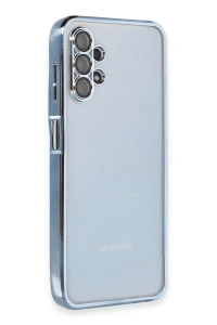 Samsung Galaxy A13 4G Kılıf Lensli Silikon - Açık Mavi