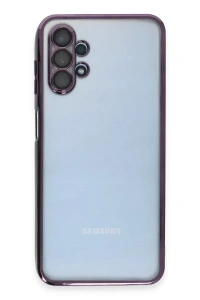 Samsung Galaxy A13 4G Kılıf Lensli Silikon - Mor