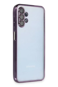 Samsung Galaxy A13 4G Kılıf Lensli Silikon - Mor