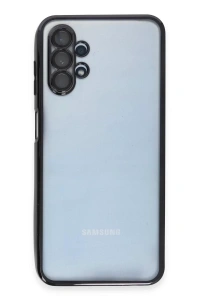 Samsung Galaxy A13 4G Kılıf Lensli Silikon - Siyah