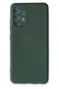 Samsung Galaxy A13 4G Kılıf Nano içi Kadife Silikon - Koyu Yeşil