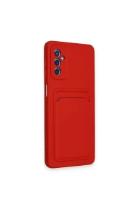 Samsung Galaxy A14 4G Kılıf Kelvin Kartvizitli Silikon - Kırmızı