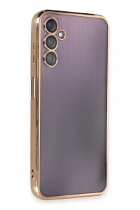 Samsung Galaxy A14 4G Kılıf Lensli Silikon - Gold