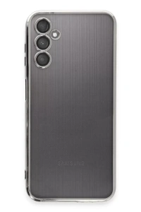 Samsung Galaxy A14 4G Kılıf Lensli Silikon - Gümüş