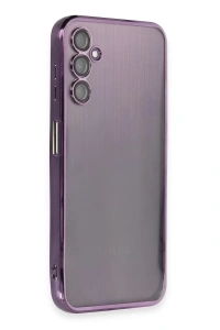 Samsung Galaxy A14 4G Kılıf Lensli Silikon - Mor