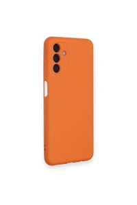 Samsung Galaxy A14 4G Kılıf Nano içi Kadife Silikon - Turuncu