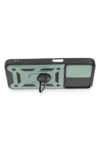 Samsung Galaxy A14 4G Kılıf Pars Lens Yüzüklü Silikon - Yeşil