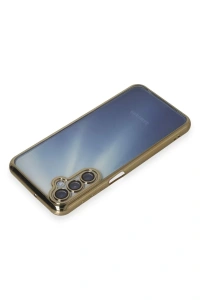 Samsung Galaxy A15 4G Kılıf Lensli Silikon - Gold