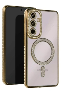 Samsung Galaxy A16 5G Joke Simli Magneticsafe Kılıf - Gold