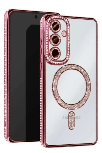Samsung Galaxy A16 5G Joke Simli Magneticsafe Kılıf - Pembe