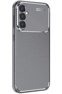 Samsung Galaxy A16 5G Kılıf Auto Focus Karbon Kapak - Gri