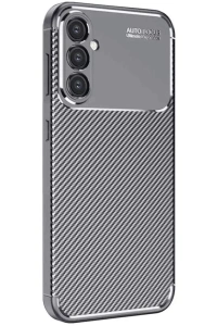 Samsung Galaxy A16 5G Kılıf Auto Focus Karbon Kapak - Gri
