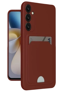 Samsung Galaxy A16 5G Kılıf Kelvin Kartvizitli Silikon - Bordo