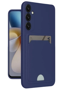 Samsung Galaxy A16 5G Kılıf Kelvin Kartvizitli Silikon - Lacivert