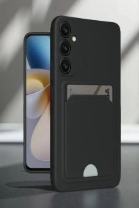 Samsung Galaxy A16 5G Kılıf Kelvin Kartvizitli Silikon - Siyah