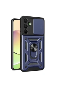 Samsung Galaxy A16 5G Kılıf Pars Lens Yüzüklü Silikon - Lacivert