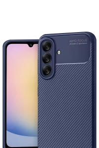 Samsung Galaxy A17 5G Auto Focus Karbon Kapak - Lacivert