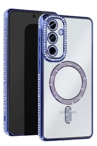 Samsung Galaxy A17 5G Joke Simli Magneticsafe Kılıf - Mavi