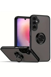 Samsung Galaxy A17 5G Montreal Yüzüklü Silikon Kapak - Siyah