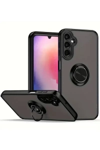 Samsung Galaxy A17 5G Montreal Yüzüklü Silikon Kapak - Siyah