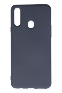Samsung Galaxy A20S Kılıf Nano içi Kadife Silikon - Gri