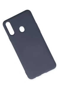 Samsung Galaxy A20S Kılıf Nano içi Kadife Silikon - Gri