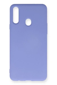 Samsung Galaxy A20S Kılıf Nano içi Kadife Silikon - Lila