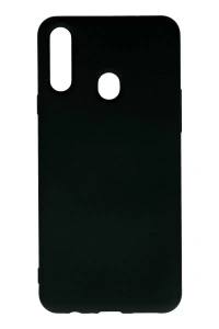 Samsung Galaxy A20S Kılıf Nano içi Kadife Silikon - Siyah