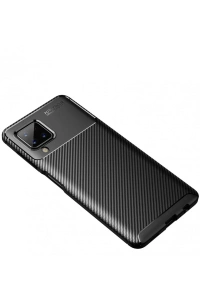 Samsung Galaxy A22 Kılıf Auto Focus Karbon Kapak - Siyah