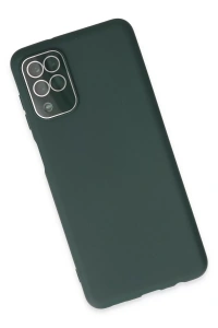 Samsung Galaxy A22 Kılıf Lansman Glass Kapak - Koyu Yeşil