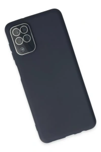 Samsung Galaxy A22 Kılıf Lansman Glass Kapak - Lacivert