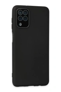 Samsung Galaxy A22 Kılıf Lansman Glass Kapak - Siyah