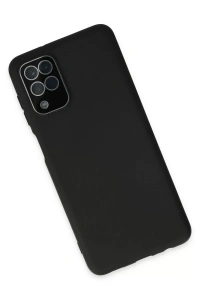 Samsung Galaxy A22 Kılıf Lansman Glass Kapak - Siyah