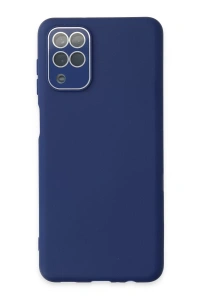 Samsung Galaxy A22 Kılıf Lansman Glass Kapak - Sky Blue