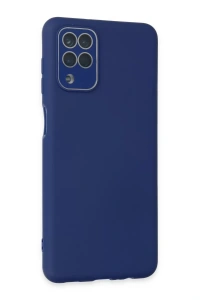 Samsung Galaxy A22 Kılıf Lansman Glass Kapak - Sky Blue