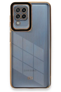 Samsung Galaxy A22 Kılıf Liva Lens Silikon - Siyah