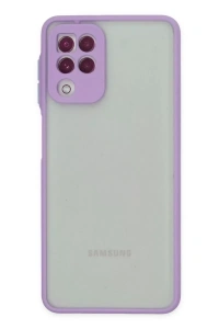 Samsung Galaxy A22 Kılıf Montreal Silikon Kapak - Mor