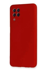 Samsung Galaxy A22 Kılıf Nano içi Kadife Silikon - Kırmızı